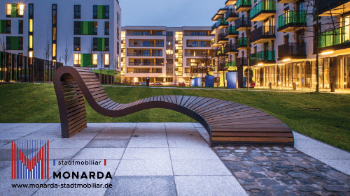 Modern metal benches