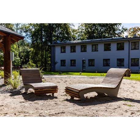 Liegestühle aus Metall und Holz 'BD/WAVE_LWA069.01/MDL'