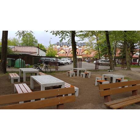 Beton Schachtisch und Stühle 2 Stk. 'BDS/SG024/MDL'