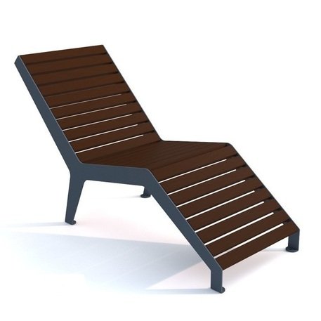 Liegestühle aus Metall und Holz 'STF/LM004/MDL'