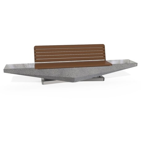 Betonbank mit Rückenlehne '330x61x89cm / BS-345'
