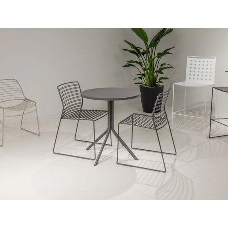 Metallrunder Tisch für Cafés und Terrassen 'Oreka_⌀700mm'