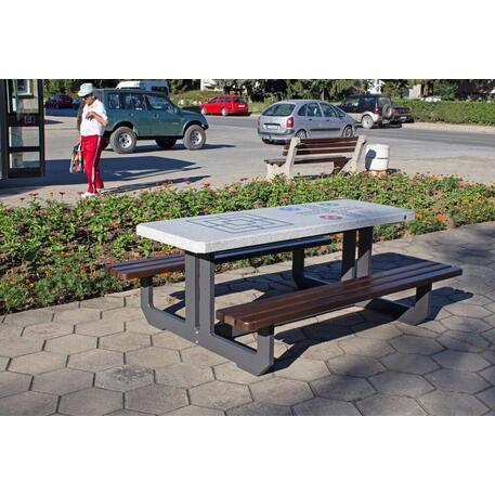 Picknick Bank / Tisch-Kombination, Premium-Linie '190x148xH/72cm / BS-251'
