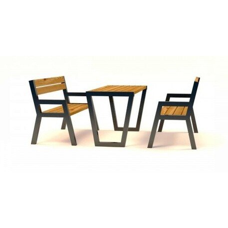 Metal Picnic Table and Bench Set 'Picnic_17'