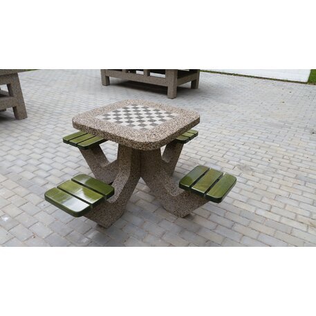Concrete chess table and chairs 4 pcs. 'BDS/SG017/MDL'