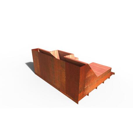 Liegestühle aus Metall und Holz 'STF/23-04-04_02/MDL'