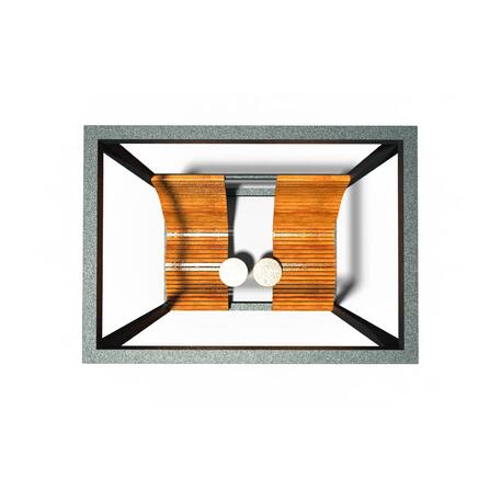 Liegestühle aus Metall und Holz 'STF/26-04-20/MDL'