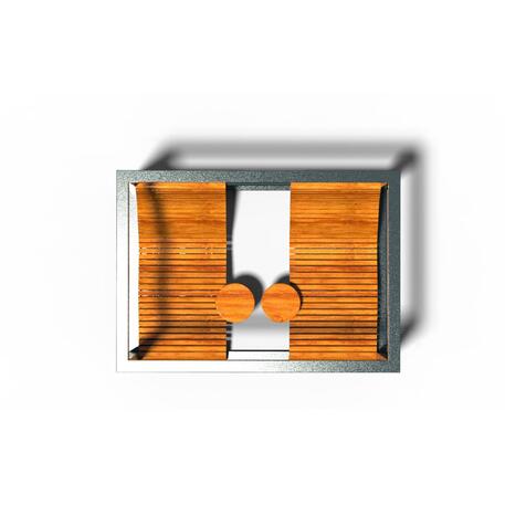 Liegestühle aus Metall und Holz 'STF/26-04-20/MDL'