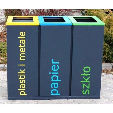 Abfallbehälter zum sortieren 'Satis III 3x100L'