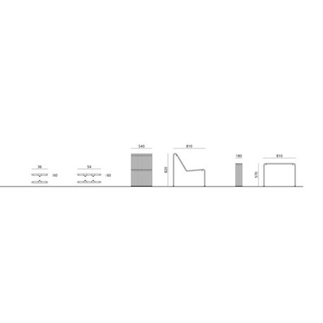 Metallbank 'Zeroquindici.015/Sofa 1440mm'