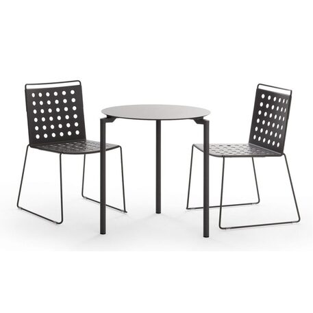 Metallrunder Tisch für Cafés und Terrassen 'LEG.03_⌀590mm'
