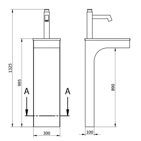 Außenbereich-Trinkbrunnen aus Metall 'STF/18-41-01/MDL'