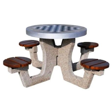 Concrete chess table and chairs 4 pcs. 'BDS/M520/MDL'