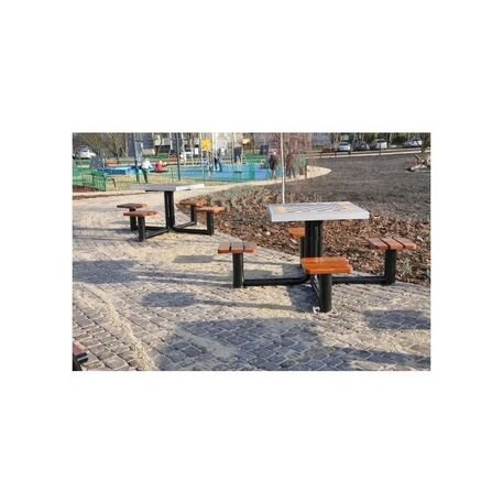 Metal chess table and chairs 4pcs. 'BDS/M523/MDL'