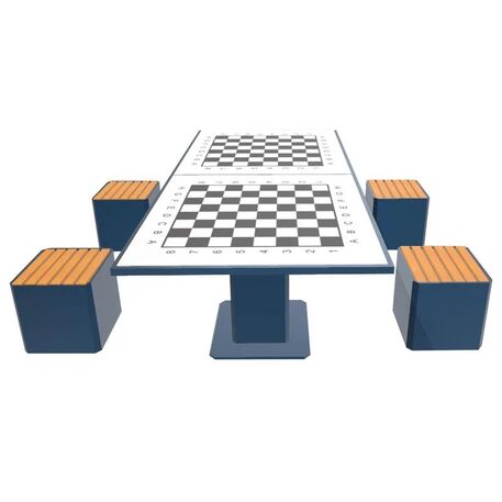 Metal chess table and chairs 4 pcs. 'BDS/S3/MDL'