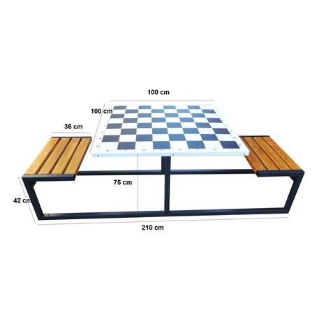 Metal chess table and chairs 2 pcs. 'BDS/S1/MDL'