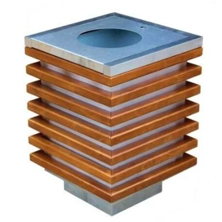 Metal litter bin 'STF/KU339/MDL_60L'