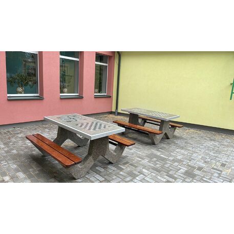 Concrete playing table and benches 2 pcs. 'BDS/SG027/MDL'