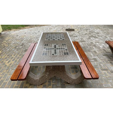 Concrete playing table and benches 2 pcs. 'BDS/SG027/MDL'