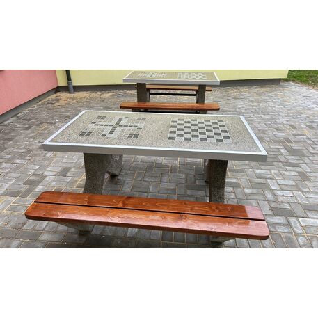 Concrete playing table and benches 2 pcs. 'BDS/SG027/MDL'