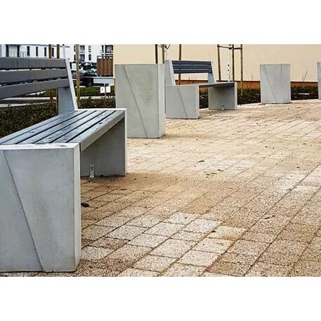 Concrete bench without backrest 'BDS/LB301'