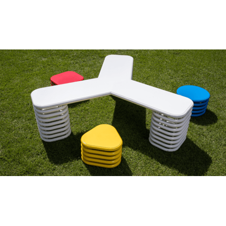 Metal table and seats (3 pcs.) for children's playgrounds 'D832'