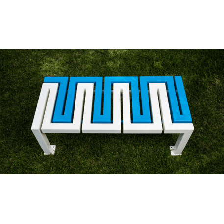 Metal bench 'Baby snake seat D833'