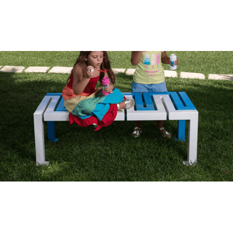 Metal bench 'Baby snake seat D833'