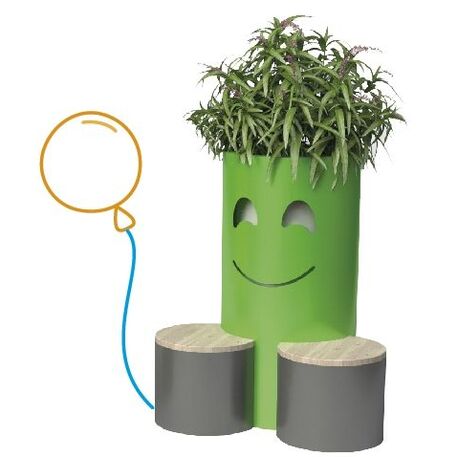 Metal seats and flower pot for children's playgrounds 'G556'