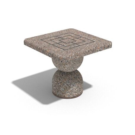 Concrete chess game table with 2 or 4 chairs, Premium line '80x80xH/70cm / BS-111/112'
