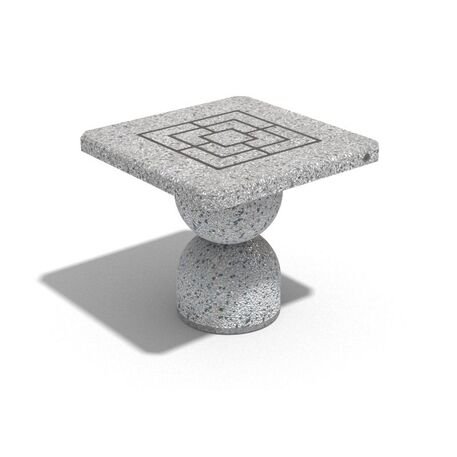 Concrete chess game table with 2 or 4 chairs, Premium line '80x80xH/70cm / BS-111/112'