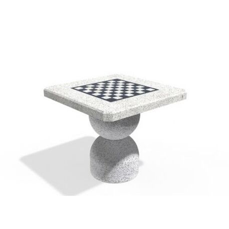 Concrete chess game table with 2 or 4 chairs, Premium line '80x80xH/70cm / BS-111/112'
