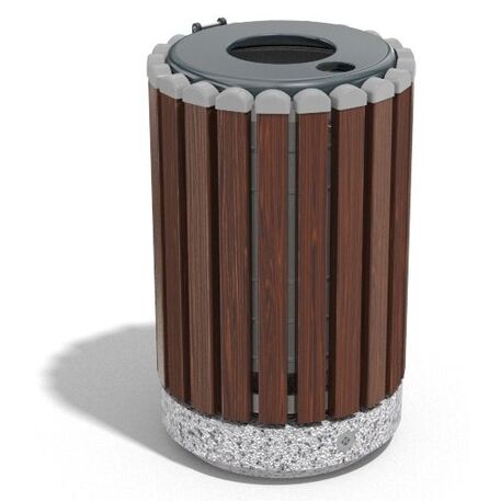 Abfallbehälter aus Beton 'Ø 38xH/61cm 35L / BS-43'