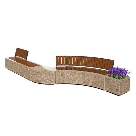 Modular Concrete Bench 'STF_BS-268/12_MDL'