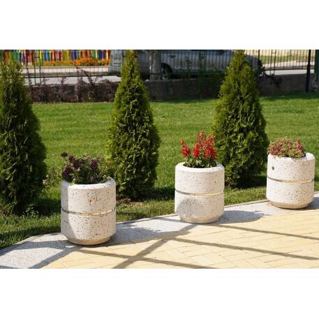 Concrete flower planter 'Ø40xH/45cm / BS-20'