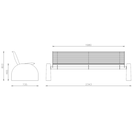 Concrete bench 'Best classic'