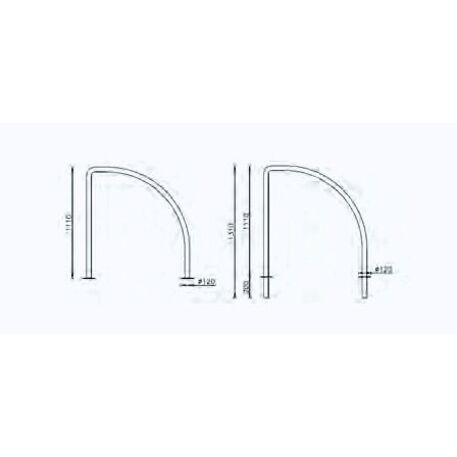 Metal bicycle parking racks 'Arco 2'