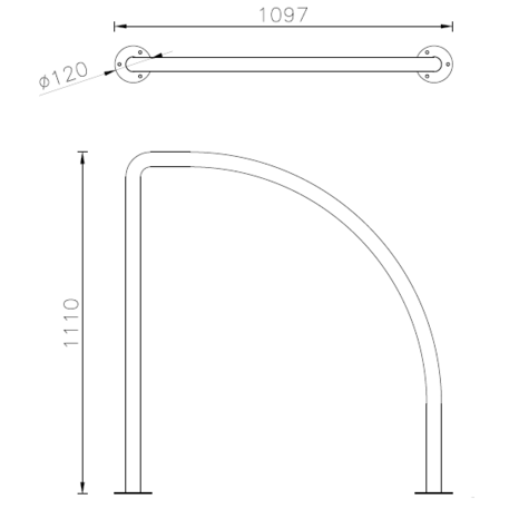 Metal bicycle parking racks 'Arco 2'