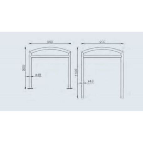 Metal bicycle parking racks 'Arco 3'