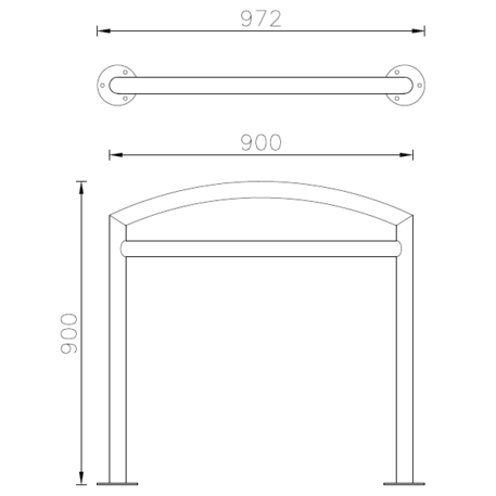 Metal bicycle parking racks 'Arco 3'