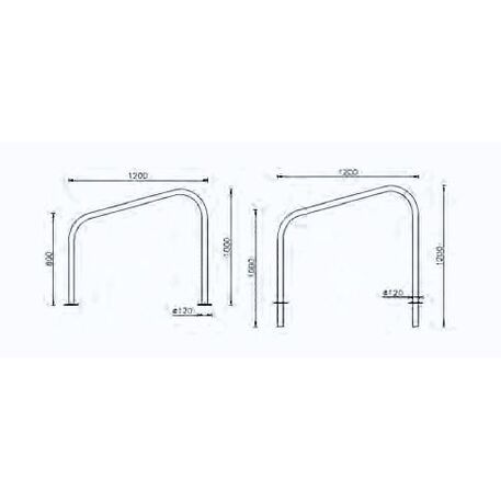 Metal bicycle parking racks 'Arco'