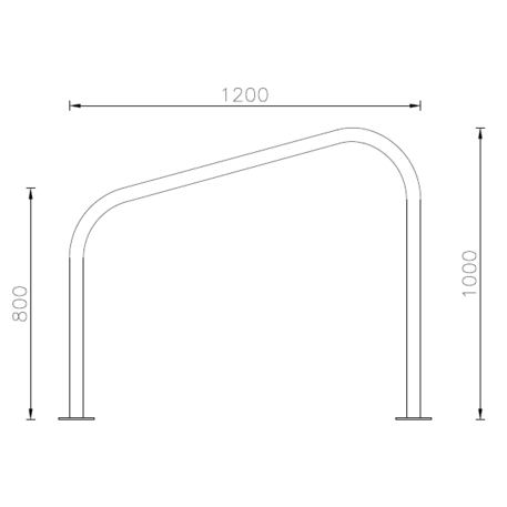 Metal bicycle parking racks 'Arco'