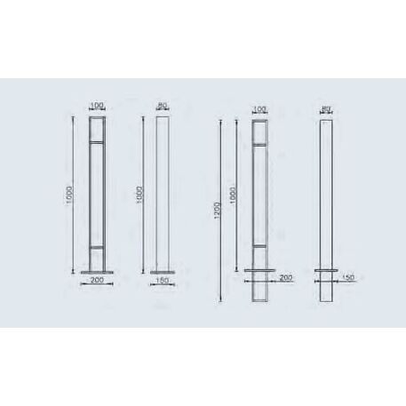 Metal bicycle parking racks 'Brasilia'