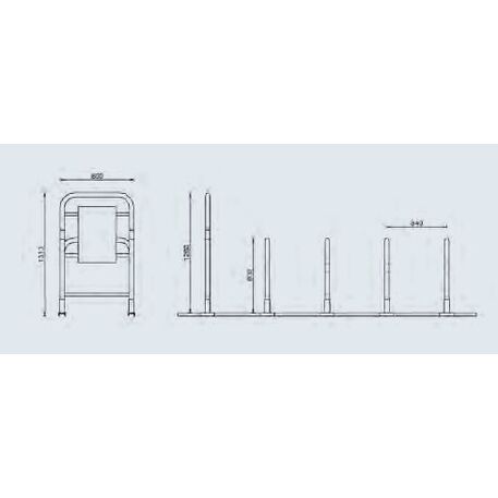 Metal bicycle parking racks 'Campus 3'