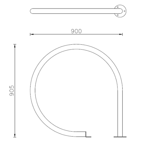 Metal bicycle parking racks 'Dali'