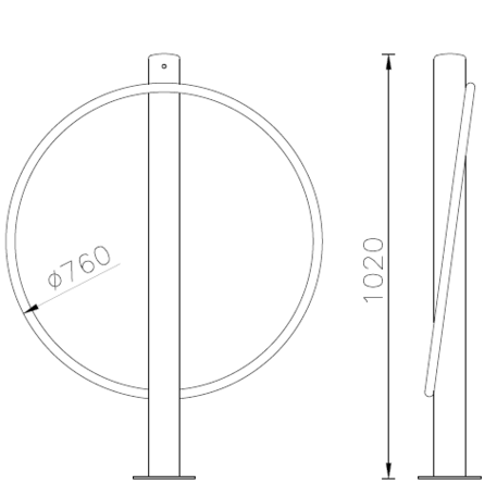 Metal bicycle parking racks 'Fox 3'