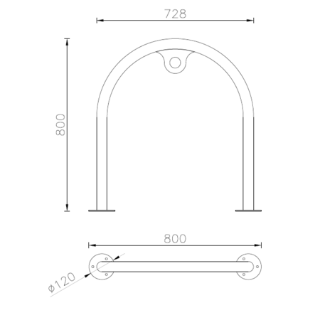 Metal bicycle parking racks 'Frick'