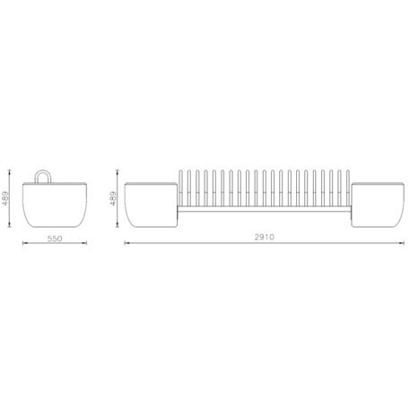 Metal bicycle parking racks 'Gamma CLS1