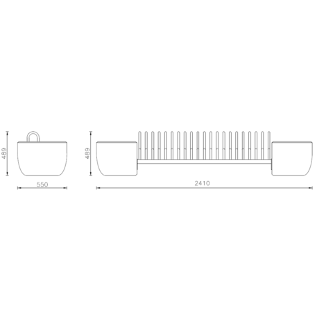 Metal bicycle parking racks 'Gamma CLS1