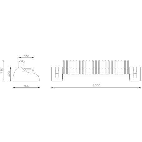 Metal bicycle parking racks 'Gamma CLS2'